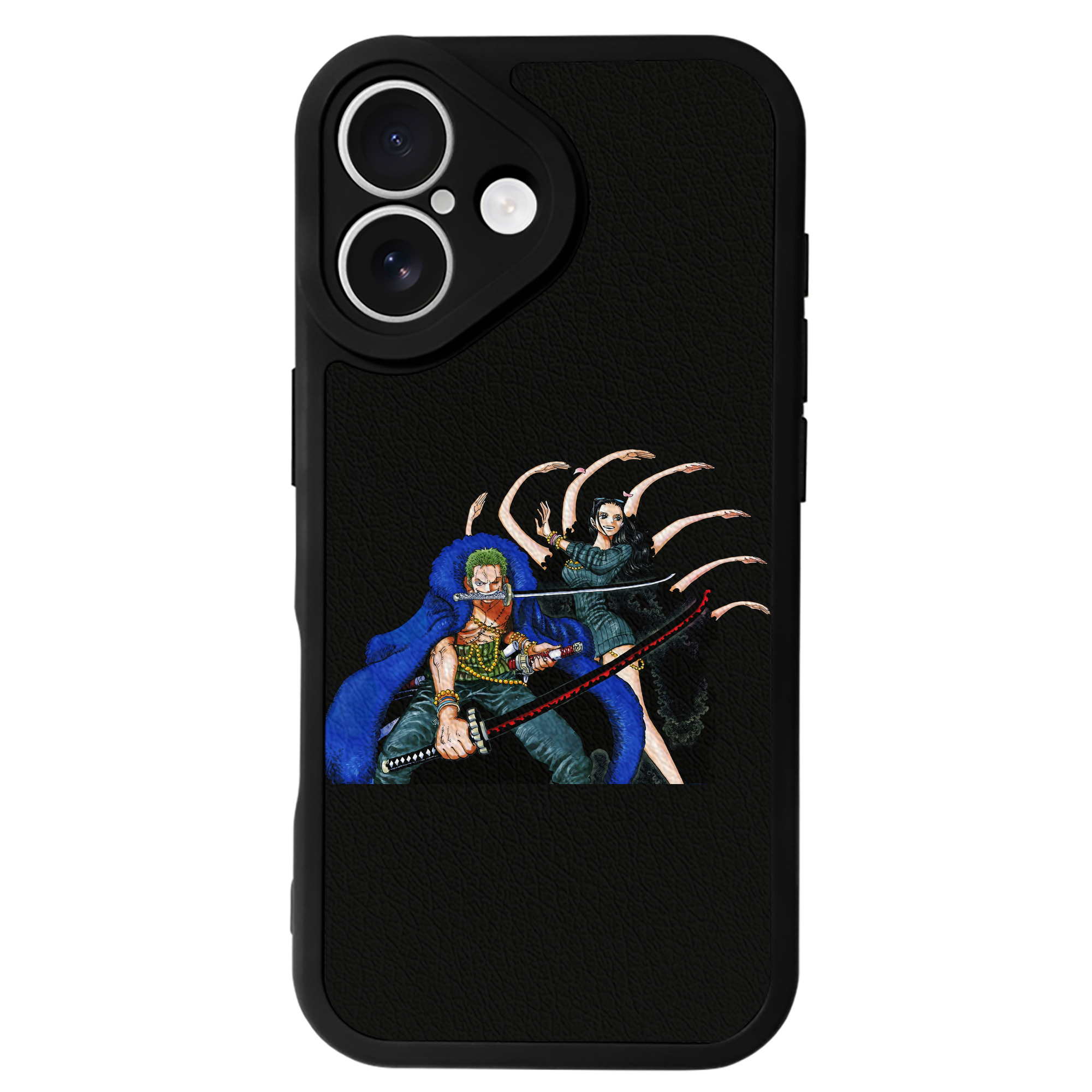 （画像用） ワンピース ロロノア・ゾロ ONE PIECE Roronoa Zoro 【iPhone 16シリーズ対応】シリコンスマホケース（レザー調） 材質：シリコン